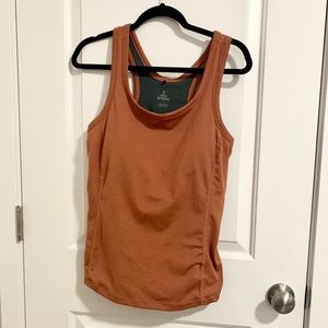 Prana Rust Colored Ribbed Active Tank